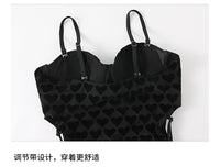 Korean-Style INS Sweet Aesthetic Cut-Out Waist One-Piece Swimsuit + Cover-Up 2-Piece Set