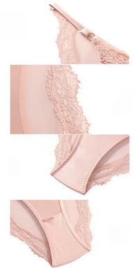 Low-Rise Rhinestone Lace Panties