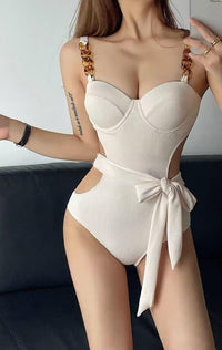 One-Piece With Chain Waist