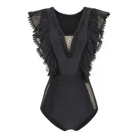 Sexy Lace Backless One-Piece Swimsuit