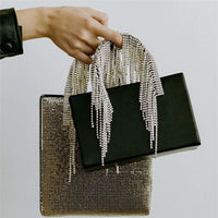 KARA MIDI FRINGE Crystal Tassel Bag
