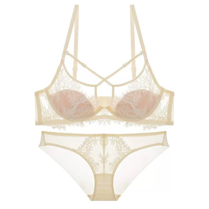 Sensual Cross-Strap Lace Bra