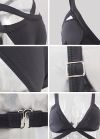 Korean Sexy Cross-Strap Bikini Two-Piece Swimsuit