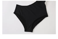 Korean Contrast One-Piece Swimsuit