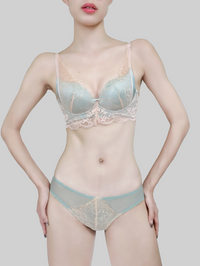 Luxurious and Elegant Lace Deep V Wire-Free Bra