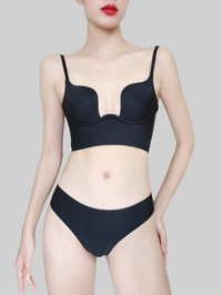 Super Push-Up Deep V-Cup Backless U-Cup Bra