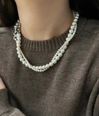 Swarovski Double-Layer Pearl Necklace