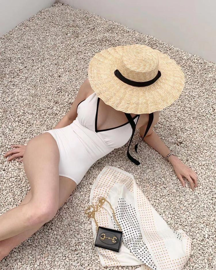 Ins Style  Slimming One-Piece With a Bare Back