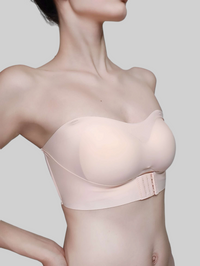 Invisible, Strapless, Front-Clasp Push-Up Bra