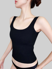 Plunging U-Back Bust-Enhancing Tank Top