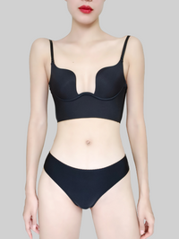 Super Push-Up Deep V-Cup Backless U-Cup Bra