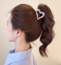 Heart-Shaped High Ponytail Hair Clip