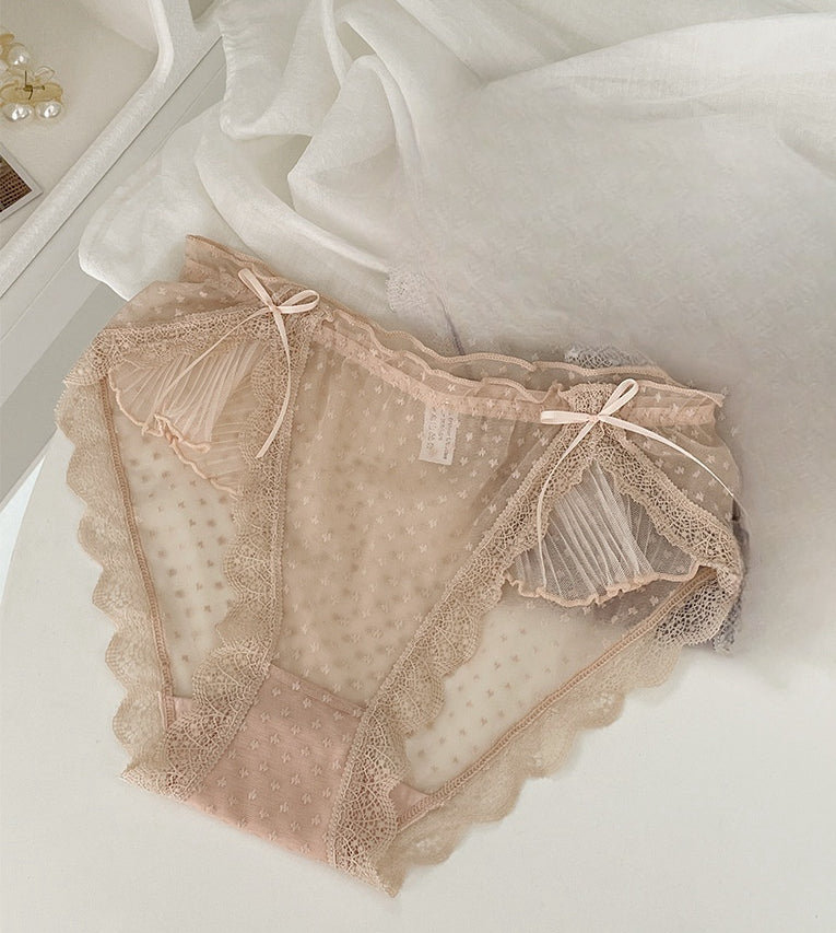 Japanese Sweet & Sexy Lace Mid-Rise Panties