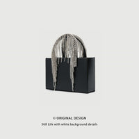 KARA MIDI FRINGE Crystal Tassel Bag