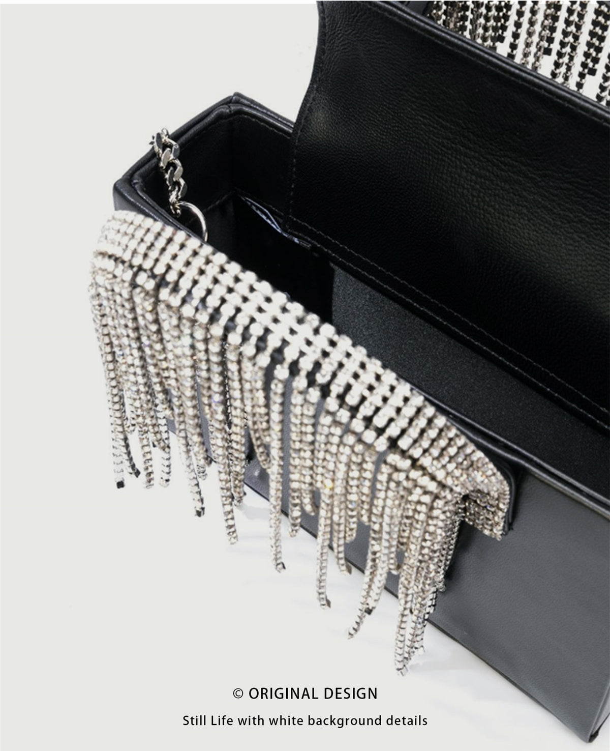 KARA MIDI FRINGE Crystal Tassel Bag