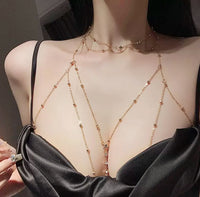 High-End Sparkling Rhinestone Chest Chain, Back Chain, Body Chain
