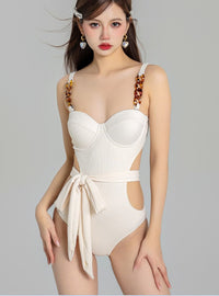 One-Piece With Chain Waist