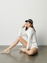 Chic Surfing Sunscreen One-Piece Swimsuit