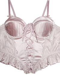 French Court-Style Satin Corset Bra