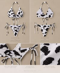 Sexy Cow Print Bikini Set