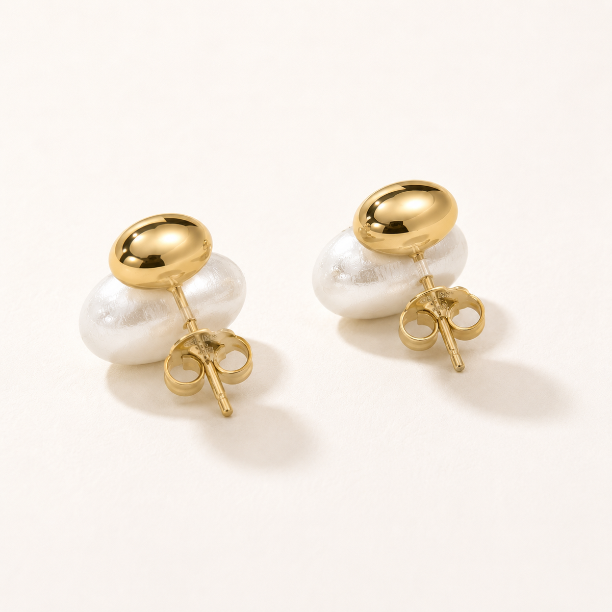 Brushed Silver Stud Earrings