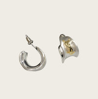 Irregular Letter 925 Silver Stud Earrings