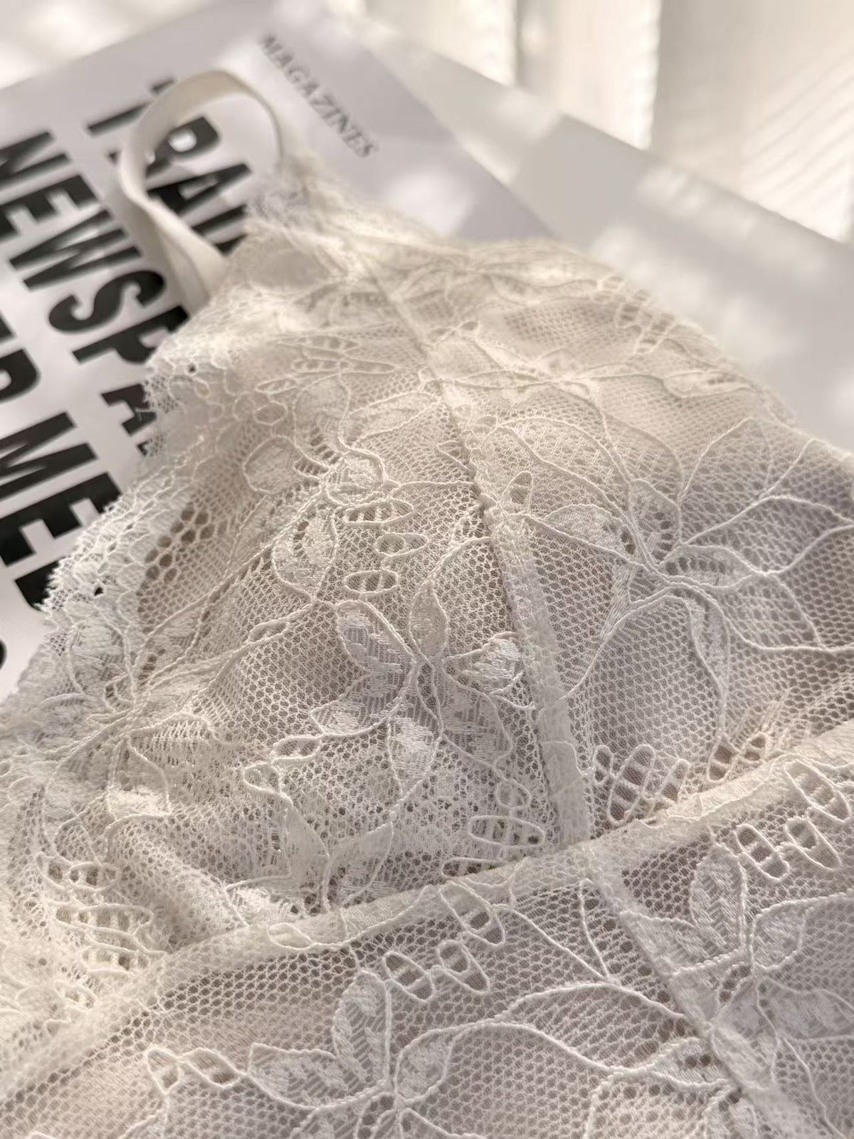 French Lace V-Neck Brushed Camisole