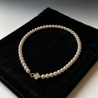 Korean-Inspired Floral Pearl Necklace