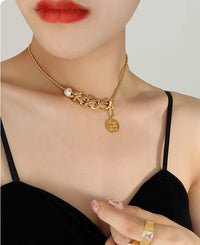 Irregular Retro-Inspired Statement Necklace