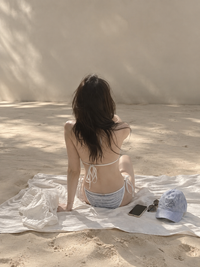 Striped Bikini &amp; Cover-Up 4-Piece Set
