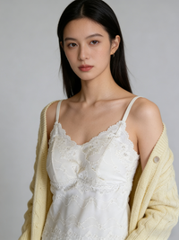 French lace camisole with built-in padded cups