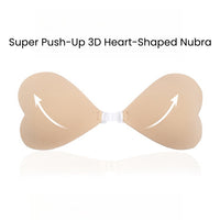Heart-Shaped 3D Push-Up Nubra for Bikinis