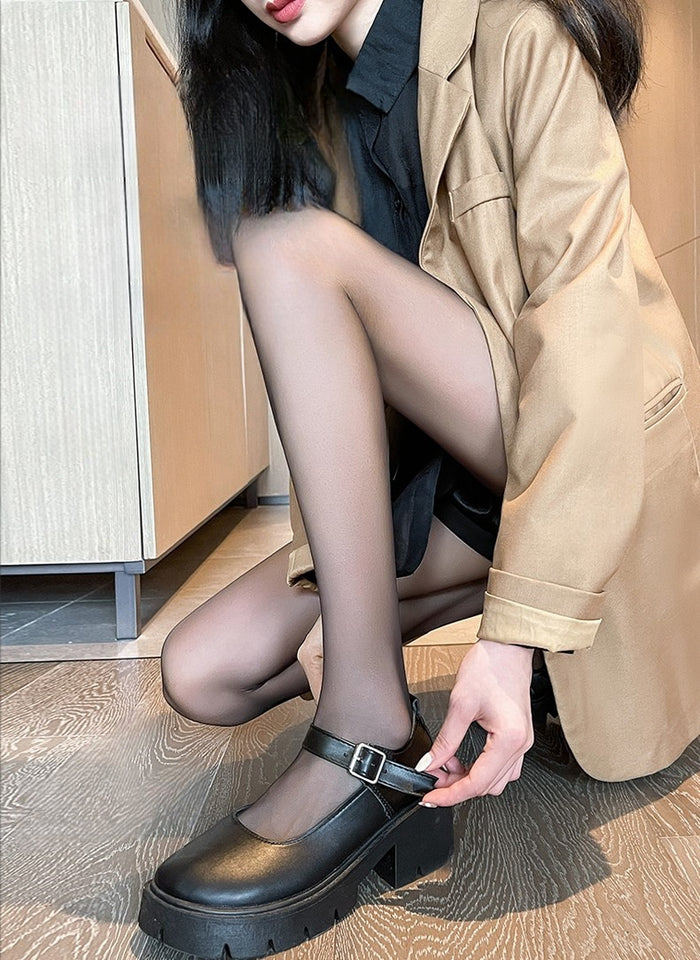 Black 0 Denier Sheer Tights