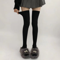 Black Over-the-Knee High Socks