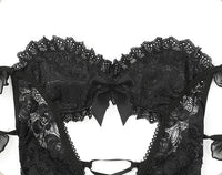 Court Lace Corset Jumpsuit (Comes With Stockings/Fishnet Stockings)