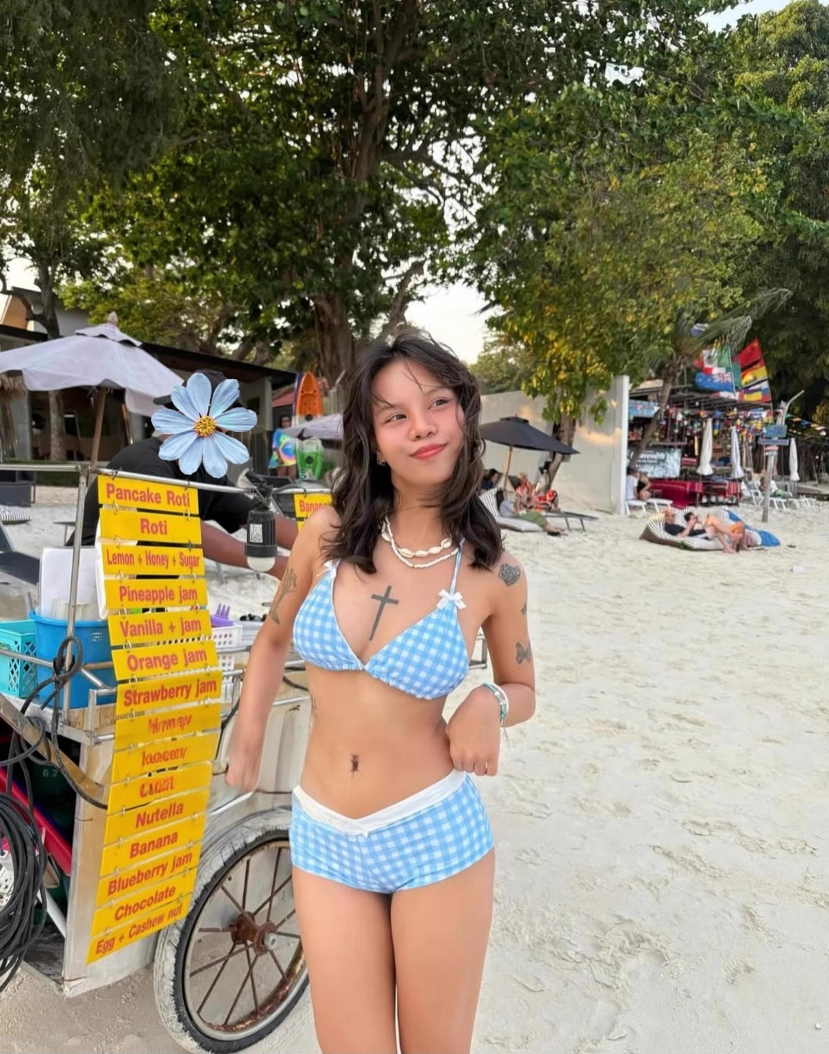 Korean-style Fresh Gingham Bikini Set