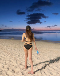 Korean Sexy Cross-Strap Bikini Two-Piece Swimsuit