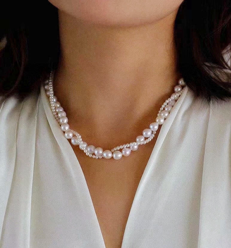 Swarovski Double-Layer Pearl Necklace