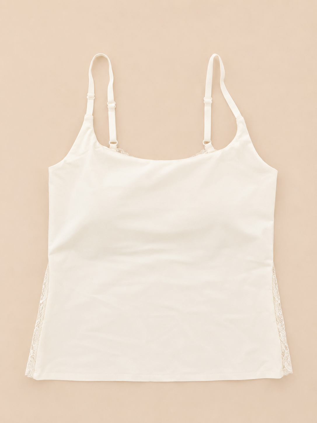 Lace Back Cami with Built-In Bra