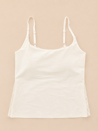 Lace Back Cami with Built-In Bra