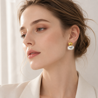Brushed Silver Stud Earrings