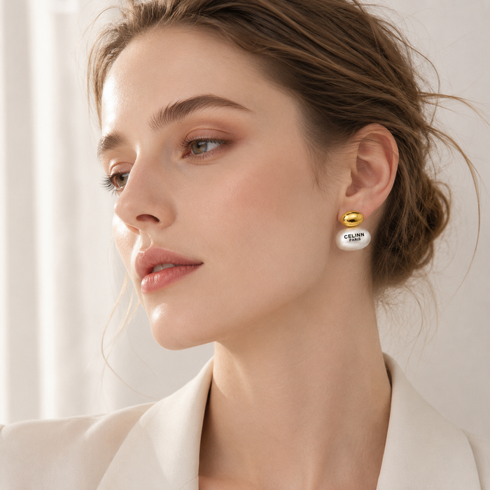 Brushed Silver Stud Earrings