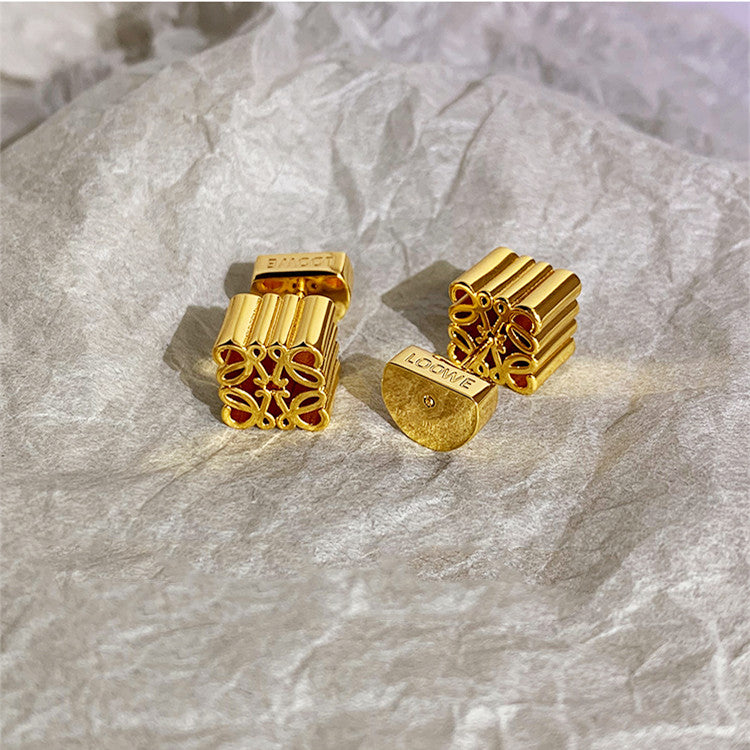 Ultra-delicate hollow abstract stud earrings