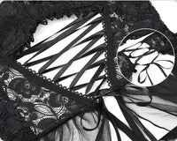 Court Lace Corset Jumpsuit (Comes With Stockings/Fishnet Stockings)