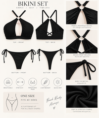 Korean-Style Push-Up Halter Bikini Set