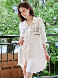 Silky Soft Boyfriend Shirt Nightdress
