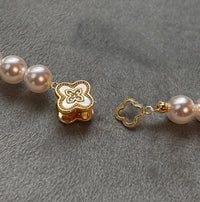 Korean-Inspired Floral Pearl Necklace