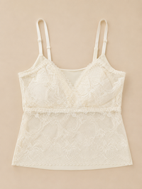 Lace Back Cami with Built-In Bra