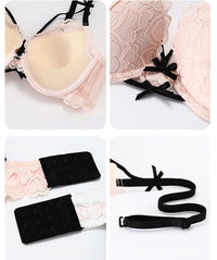 3D Push-Up Lace Wireless Bra Set