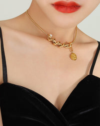 Irregular Retro-Inspired Statement Necklace